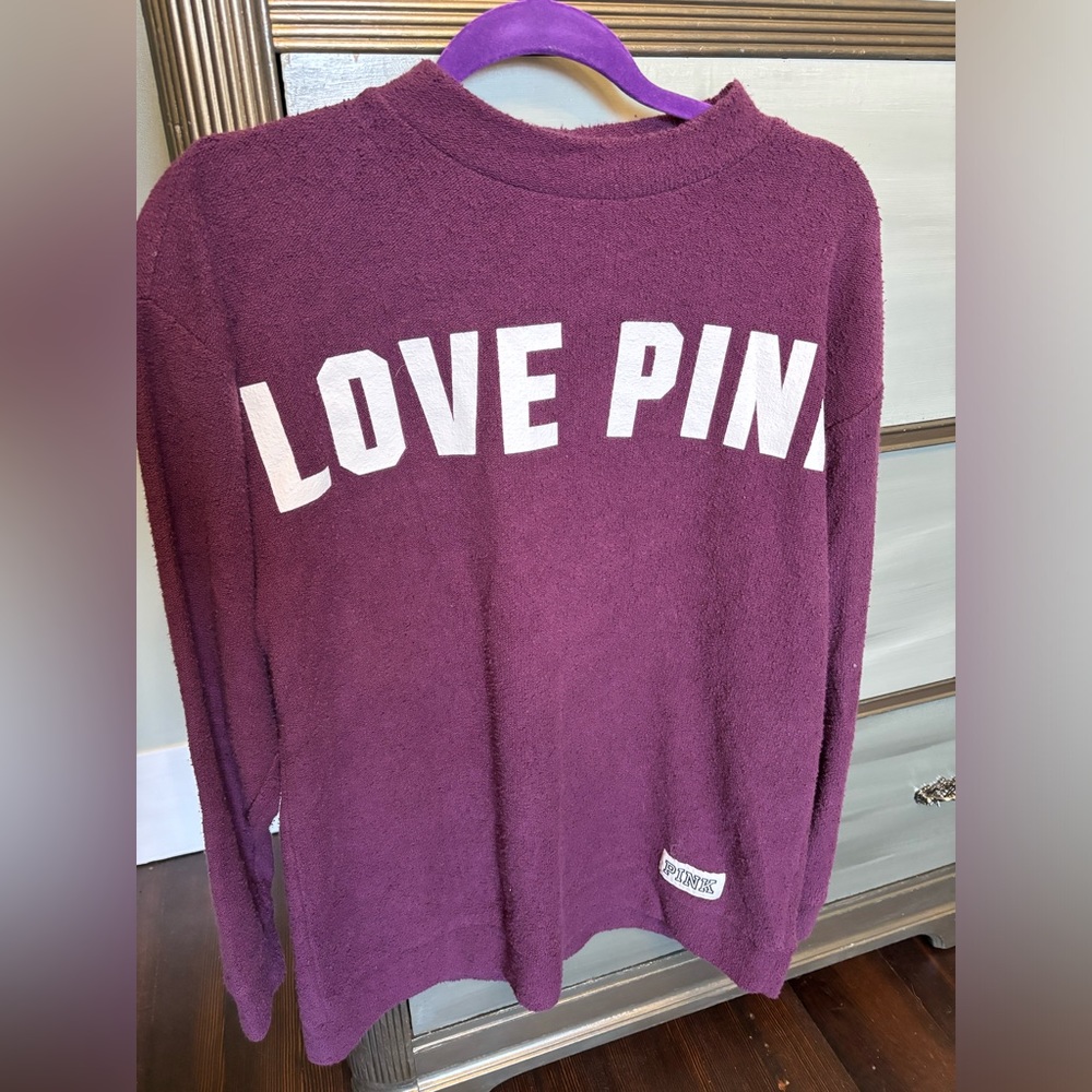 Oversized PINK terry crew